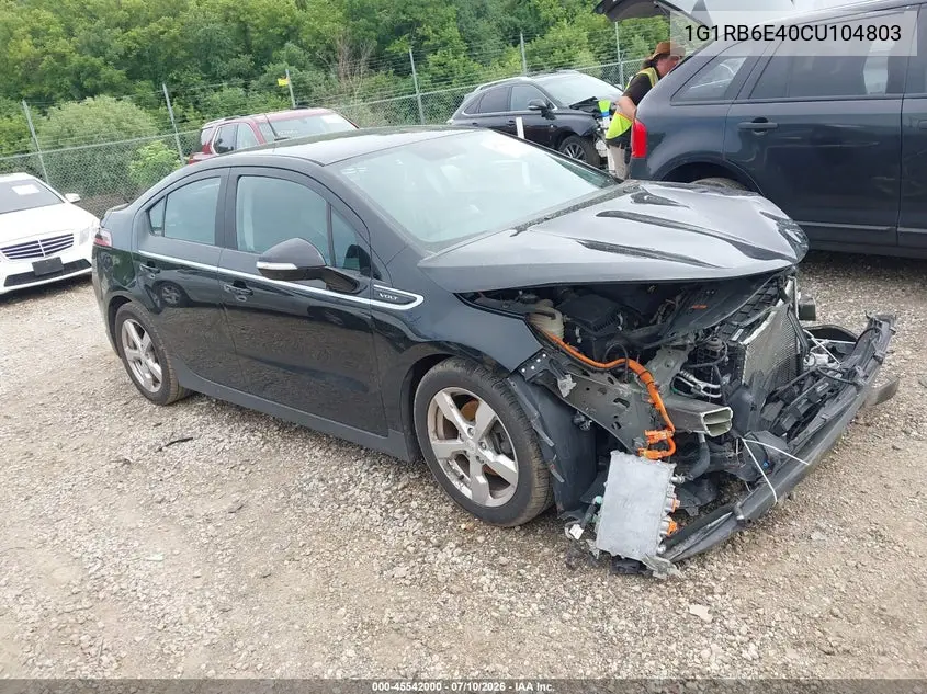 2012 Chevrolet Volt VIN: 1G1RB6E40CU104803 Lot: 45542000