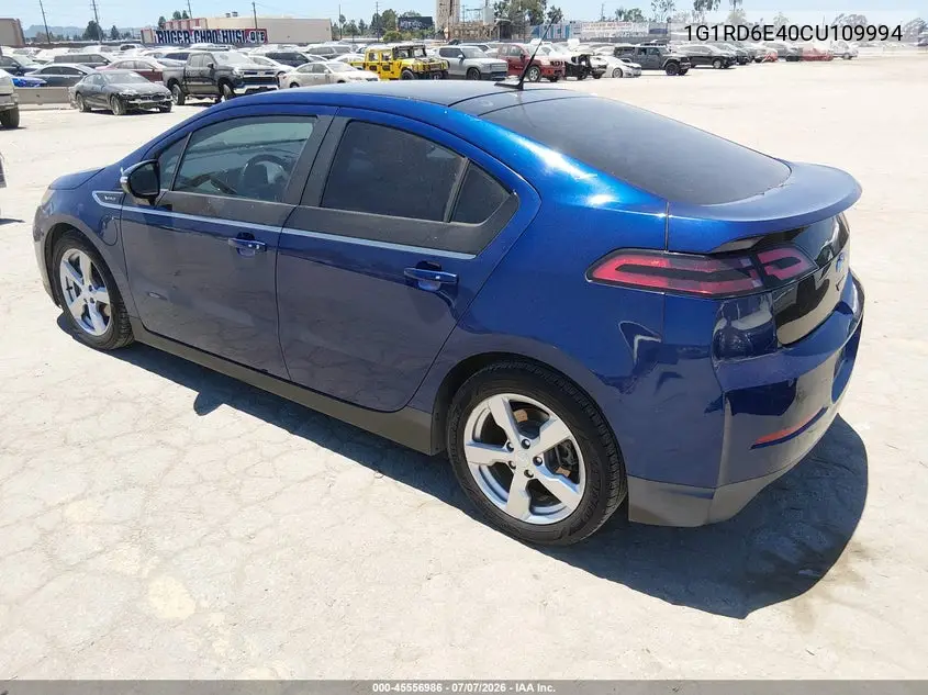 2012 Chevrolet Volt VIN: 1G1RD6E40CU109994 Lot: 45556986