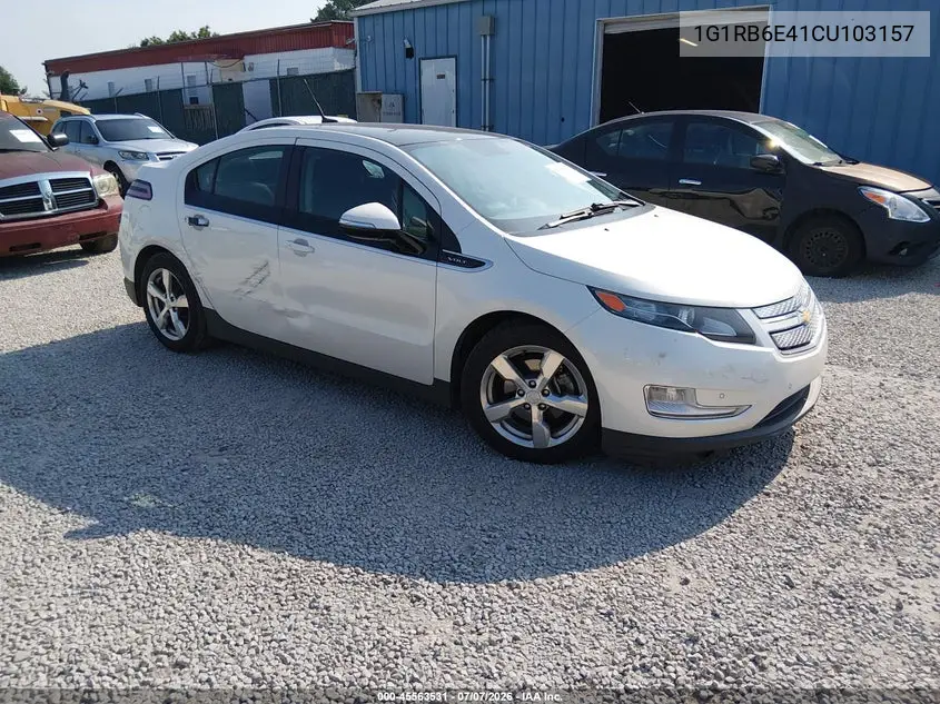 2012 Chevrolet Volt VIN: 1G1RB6E41CU103157 Lot: 45563531