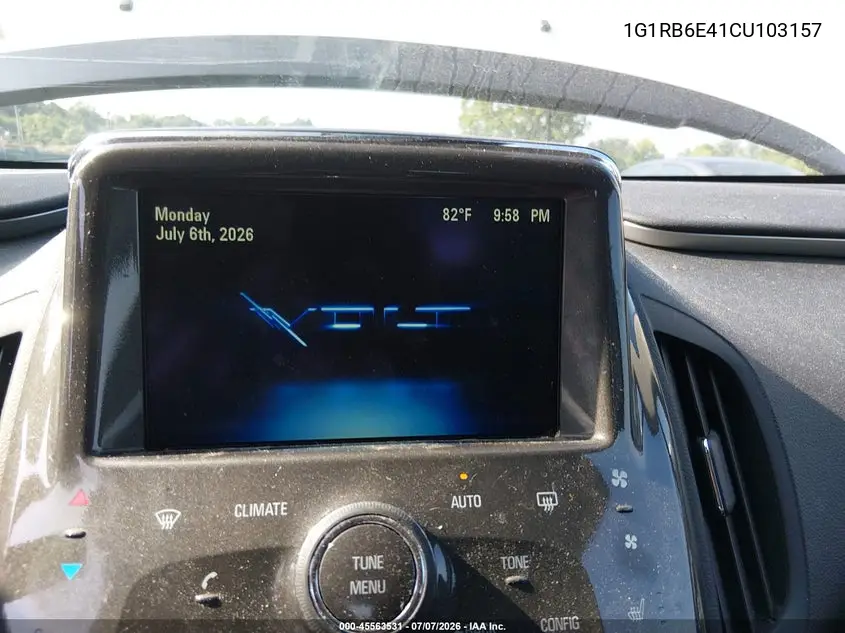 2012 Chevrolet Volt VIN: 1G1RB6E41CU103157 Lot: 45563531