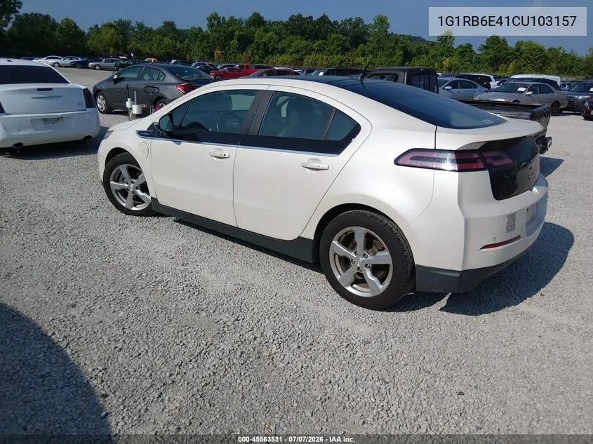 2012 Chevrolet Volt VIN: 1G1RB6E41CU103157 Lot: 45563531