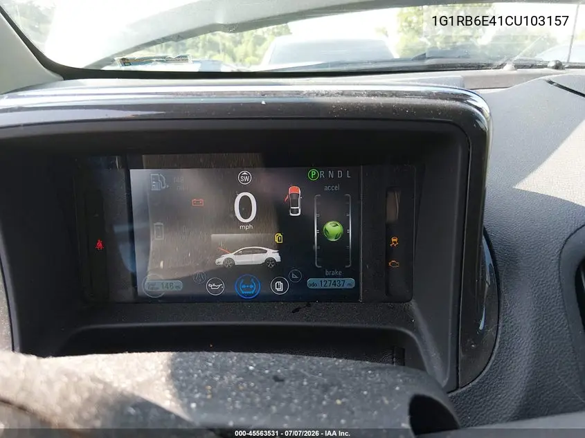 2012 Chevrolet Volt VIN: 1G1RB6E41CU103157 Lot: 45563531