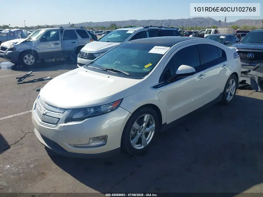 2012 Chevrolet Volt VIN: 1G1RD6E40CU102768 Lot: 45568983