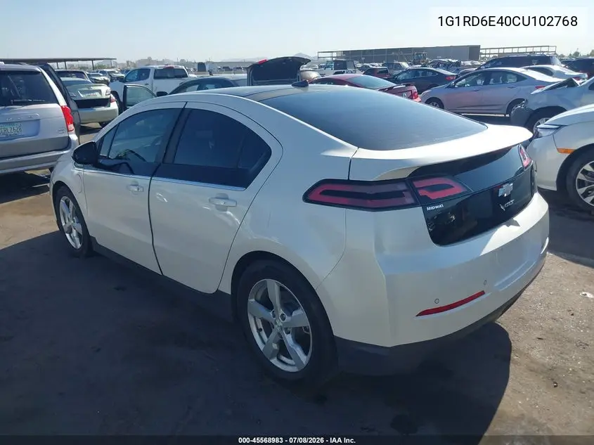 2012 Chevrolet Volt VIN: 1G1RD6E40CU102768 Lot: 45568983