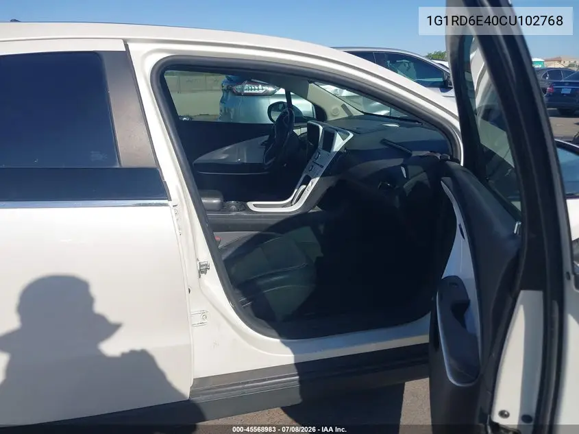 2012 Chevrolet Volt VIN: 1G1RD6E40CU102768 Lot: 45568983