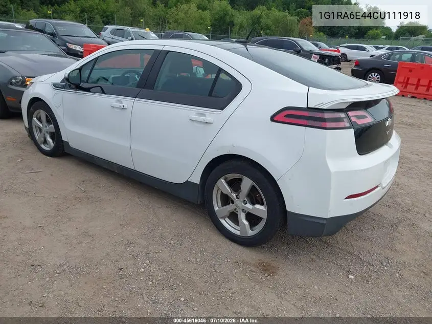 2012 Chevrolet Volt VIN: 1G1RA6E44CU111918 Lot: 45616046