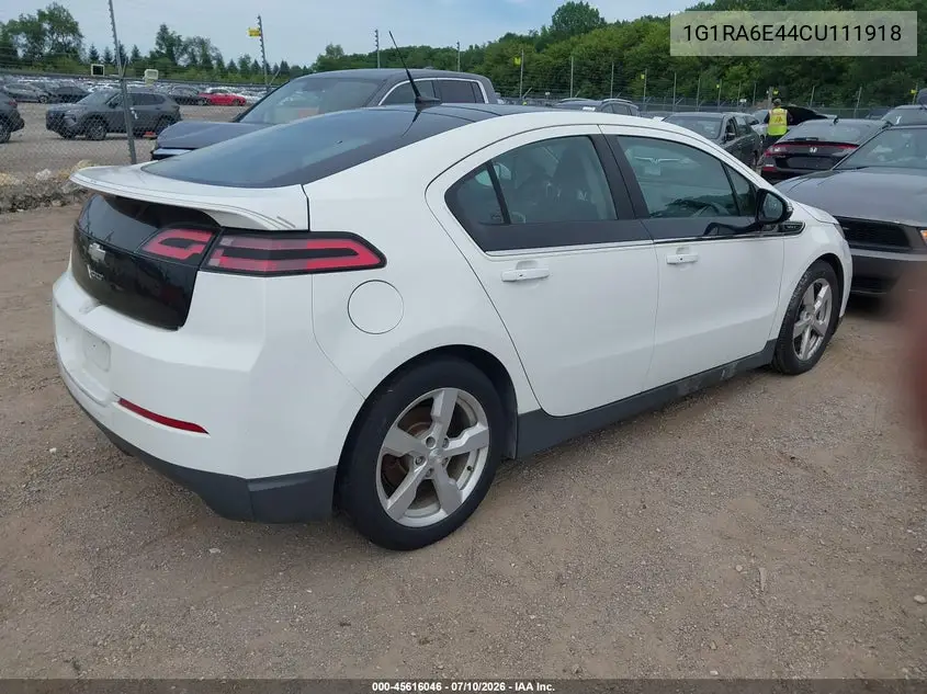 2012 Chevrolet Volt VIN: 1G1RA6E44CU111918 Lot: 45616046