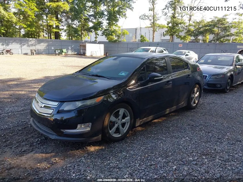 2012 Chevrolet Volt VIN: 1G1RC6E40CU111215 Lot: 45660826