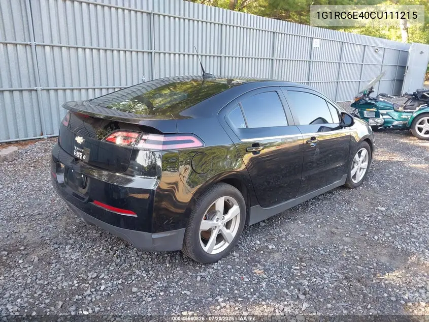 2012 Chevrolet Volt VIN: 1G1RC6E40CU111215 Lot: 45660826