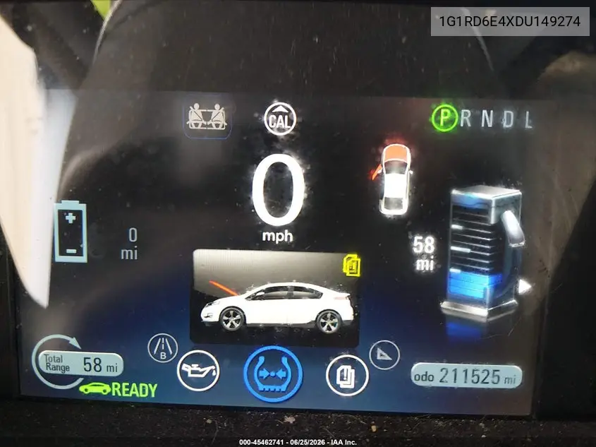 2013 Chevrolet Volt VIN: 1G1RD6E4XDU149274 Lot: 45462741