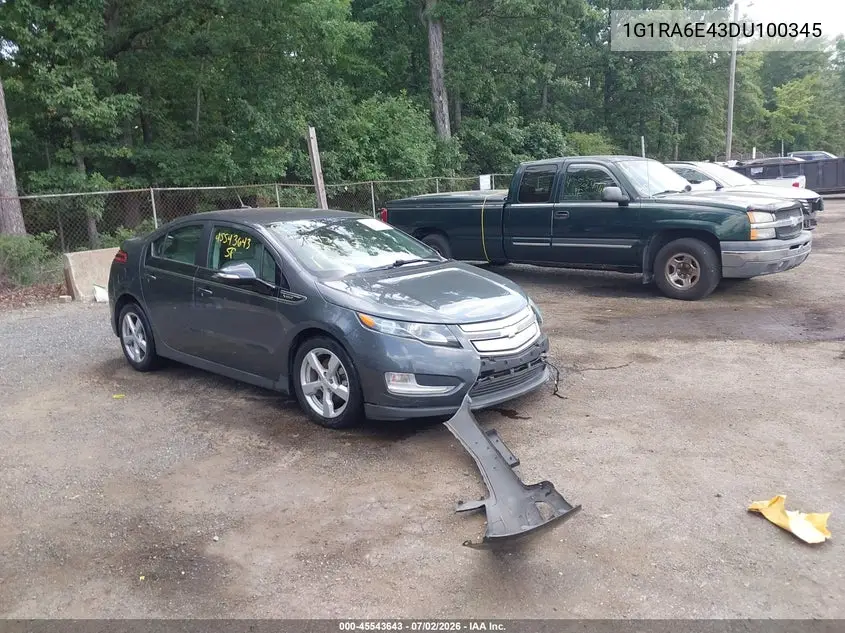 2013 Chevrolet Volt VIN: 1G1RA6E43DU100345 Lot: 45543643