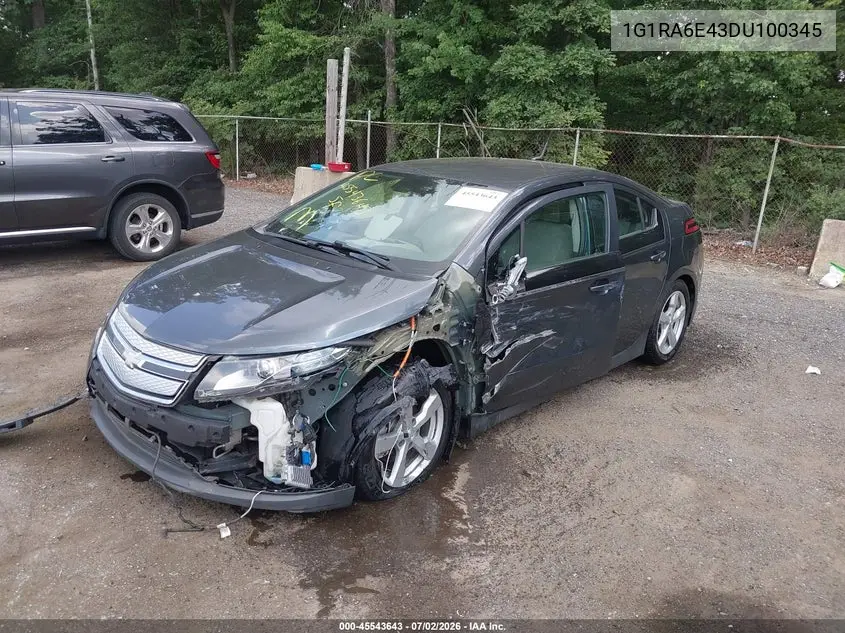 2013 Chevrolet Volt VIN: 1G1RA6E43DU100345 Lot: 45543643