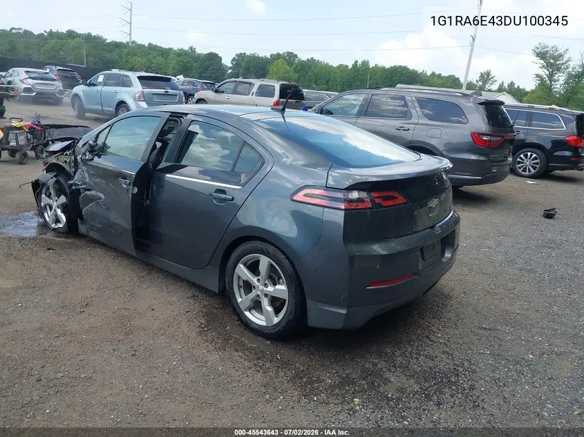 2013 Chevrolet Volt VIN: 1G1RA6E43DU100345 Lot: 45543643