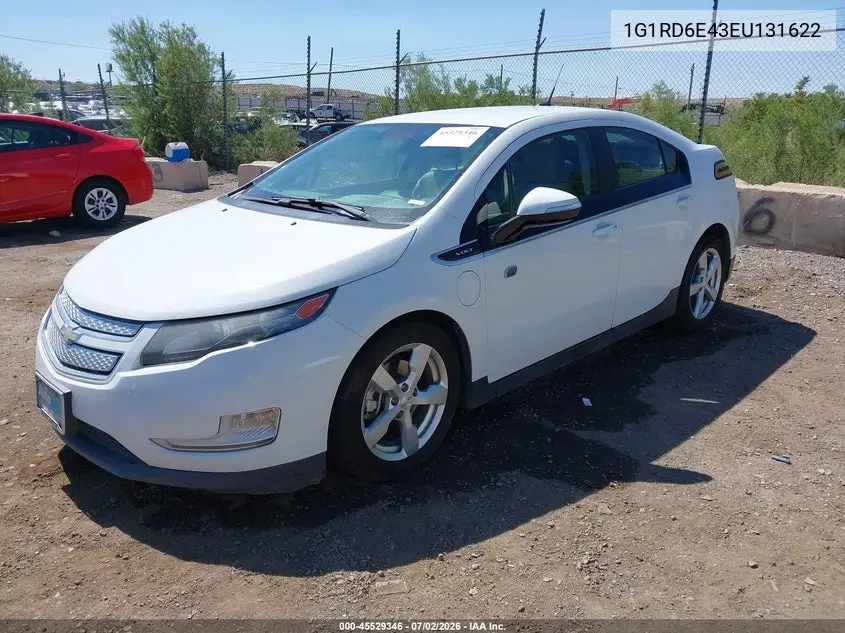 2014 Chevrolet Volt VIN: 1G1RD6E43EU131622 Lot: 45529346