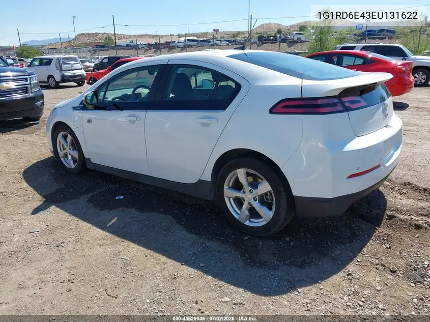 2014 Chevrolet Volt VIN: 1G1RD6E43EU131622 Lot: 45529346