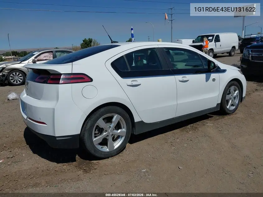 2014 Chevrolet Volt VIN: 1G1RD6E43EU131622 Lot: 45529346