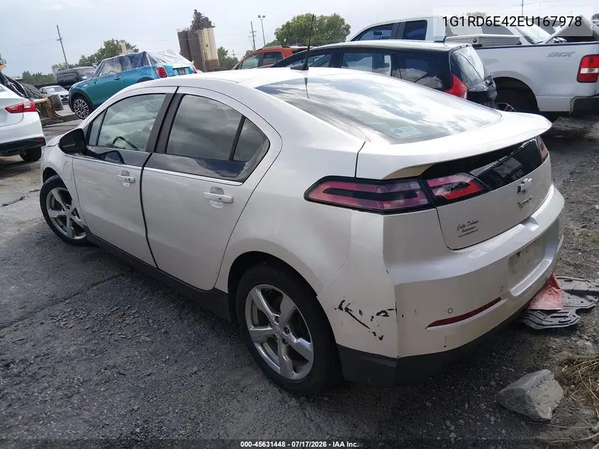 2014 Chevrolet Volt VIN: 1G1RD6E42EU167978 Lot: 45631448
