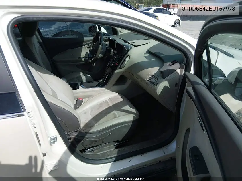2014 Chevrolet Volt VIN: 1G1RD6E42EU167978 Lot: 45631448