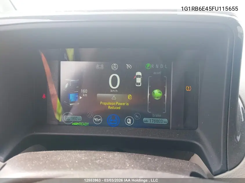2015 Chevrolet Volt VIN: 1G1RB6E45FU115655 Lot: 12553963