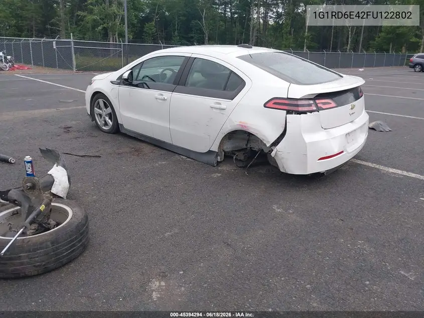 2015 Chevrolet Volt VIN: 1G1RD6E42FU122802 Lot: 45394294