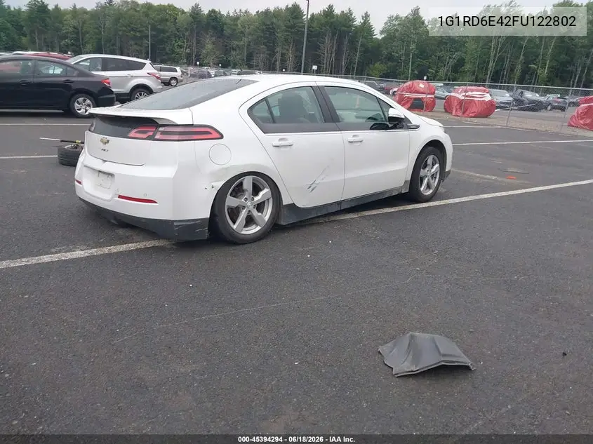 2015 Chevrolet Volt VIN: 1G1RD6E42FU122802 Lot: 45394294