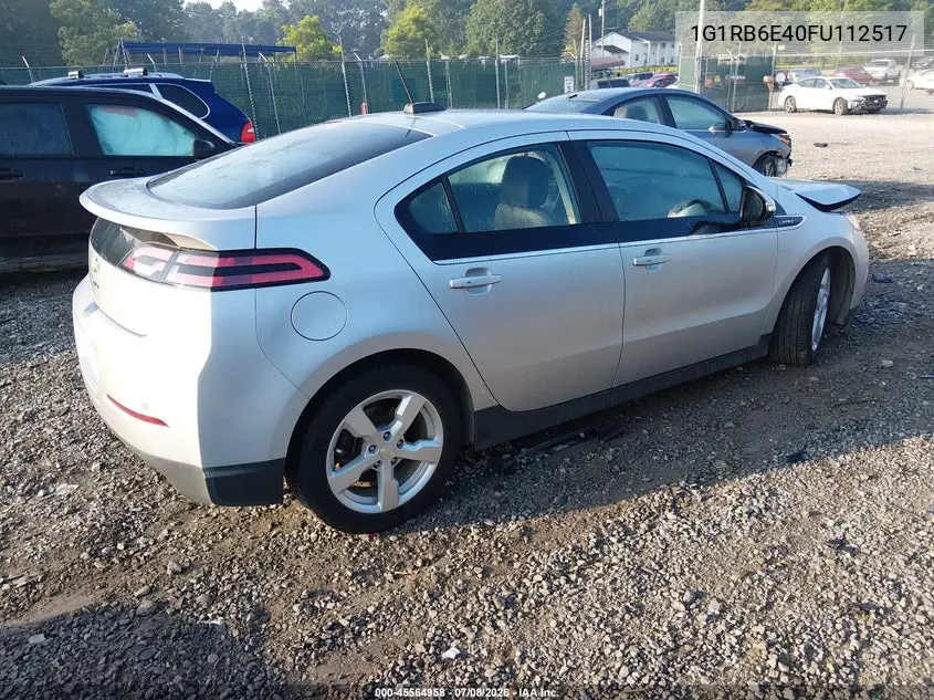 2015 Chevrolet Volt VIN: 1G1RB6E40FU112517 Lot: 45564958