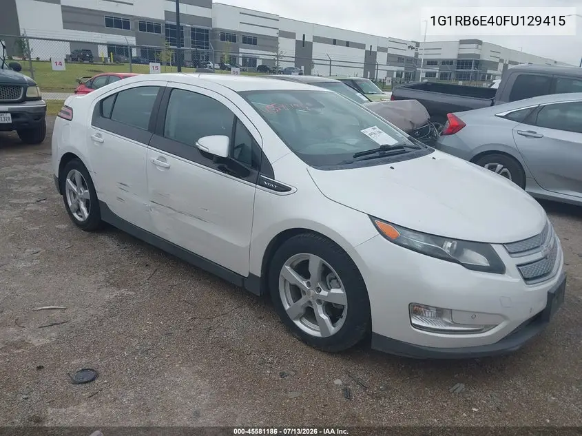 2015 Chevrolet Volt VIN: 1G1RB6E40FU129415 Lot: 45581186