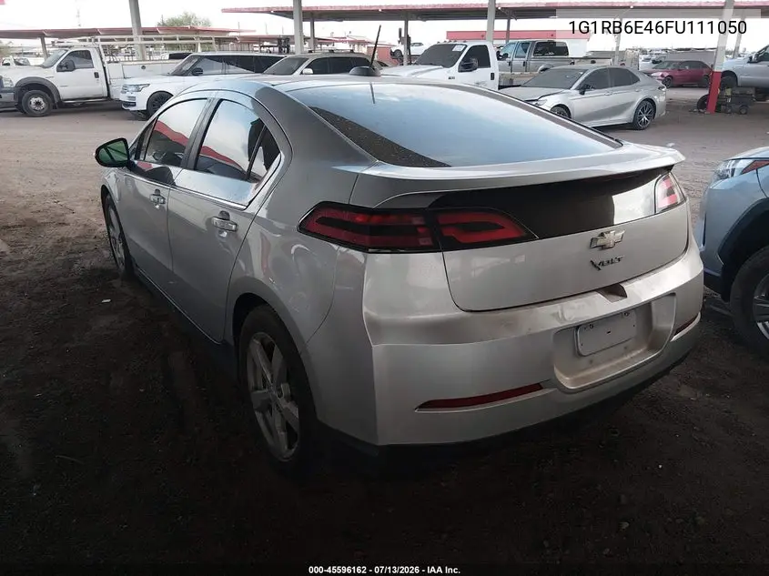2015 Chevrolet Volt VIN: 1G1RB6E46FU111050 Lot: 45596162