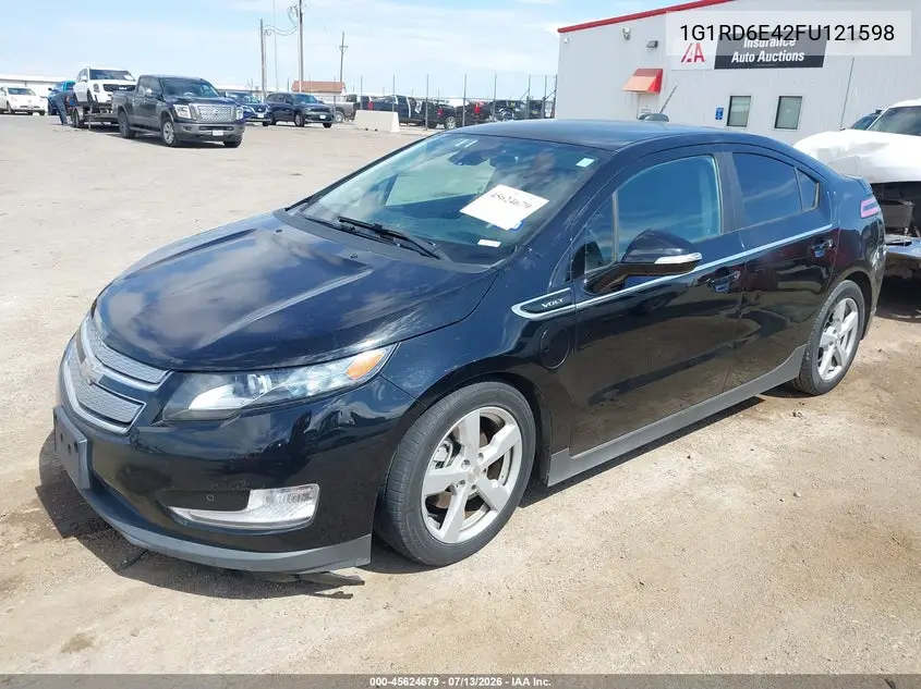 2015 Chevrolet Volt VIN: 1G1RD6E42FU121598 Lot: 45624679