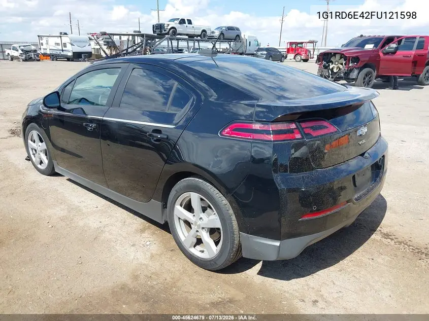 2015 Chevrolet Volt VIN: 1G1RD6E42FU121598 Lot: 45624679