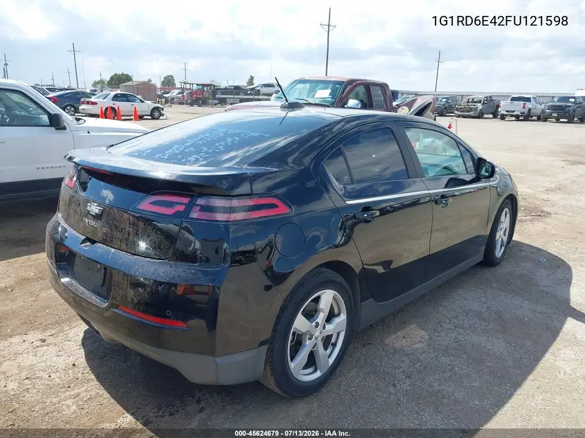 2015 Chevrolet Volt VIN: 1G1RD6E42FU121598 Lot: 45624679