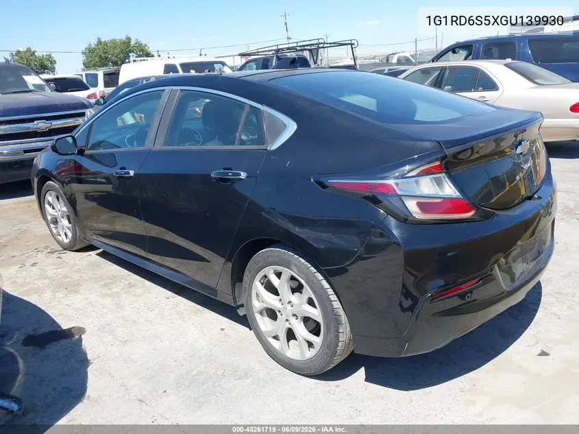 2016 Chevrolet Volt Premier VIN: 1G1RD6S5XGU139930 Lot: 45261719