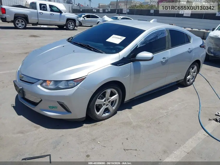 2016 Chevrolet Volt Lt VIN: 1G1RC6S5XGU130342 Lot: 45359090