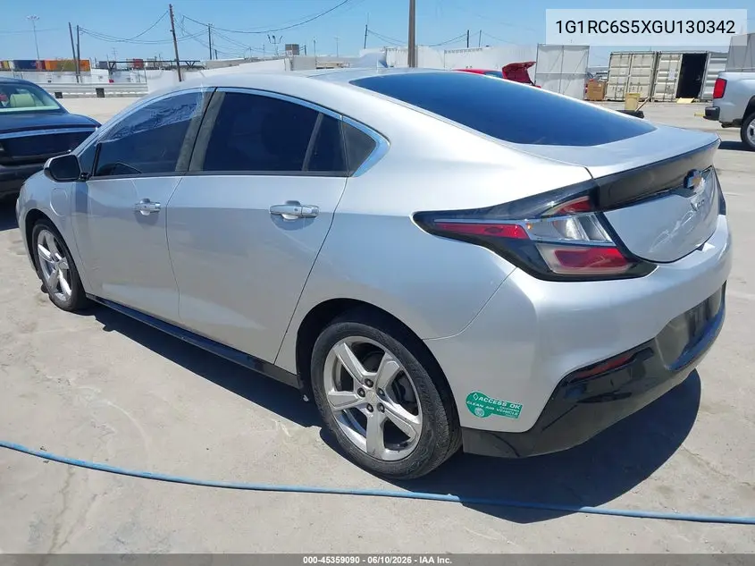 2016 Chevrolet Volt Lt VIN: 1G1RC6S5XGU130342 Lot: 45359090