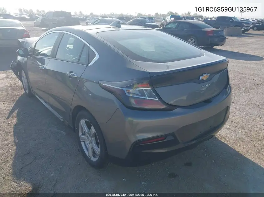 2016 Chevrolet Volt Lt VIN: 1G1RC6S59GU135967 Lot: 45407242