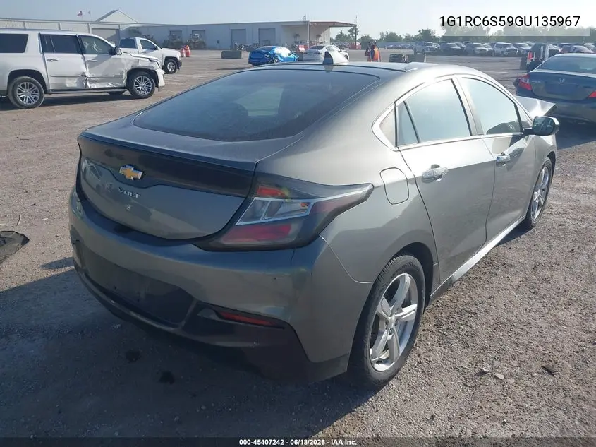 2016 Chevrolet Volt Lt VIN: 1G1RC6S59GU135967 Lot: 45407242