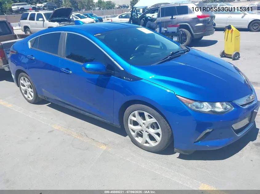 2016 Chevrolet Volt Premier VIN: 1G1RD6S53GU115341 Lot: 45568221