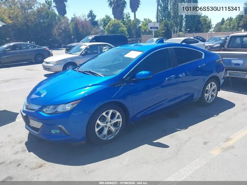 2016 Chevrolet Volt Premier VIN: 1G1RD6S53GU115341 Lot: 45568221