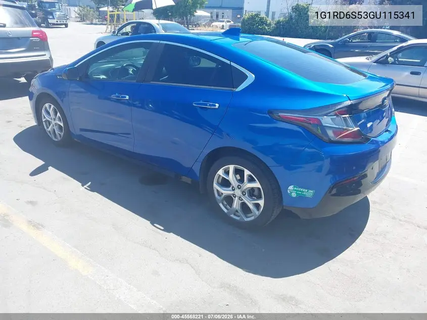 2016 Chevrolet Volt Premier VIN: 1G1RD6S53GU115341 Lot: 45568221