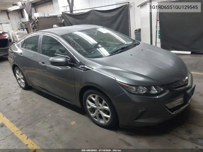 2016 Chevrolet Volt Premier VIN: 1G1RD6S51GU129545 Lot: 45638805