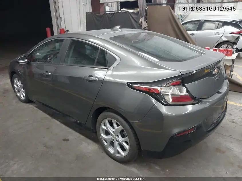 2016 Chevrolet Volt Premier VIN: 1G1RD6S51GU129545 Lot: 45638805