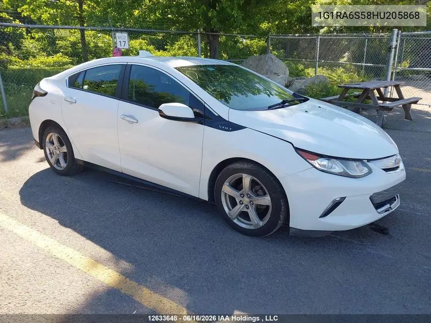 2017 Chevrolet Volt Lt VIN: 1G1RA6S58HU205868 Lot: 12633648X