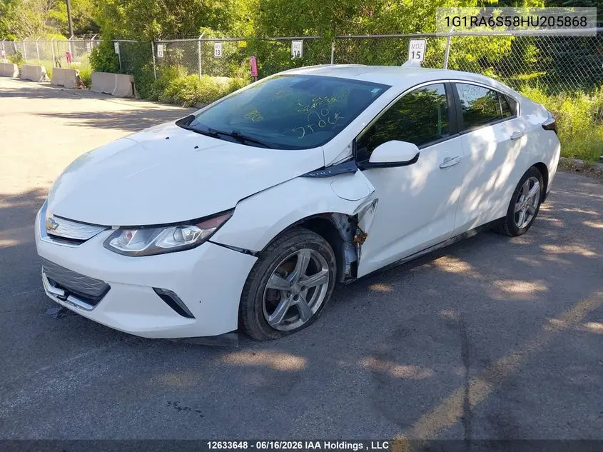 2017 Chevrolet Volt Lt VIN: 1G1RA6S58HU205868 Lot: 12633648X