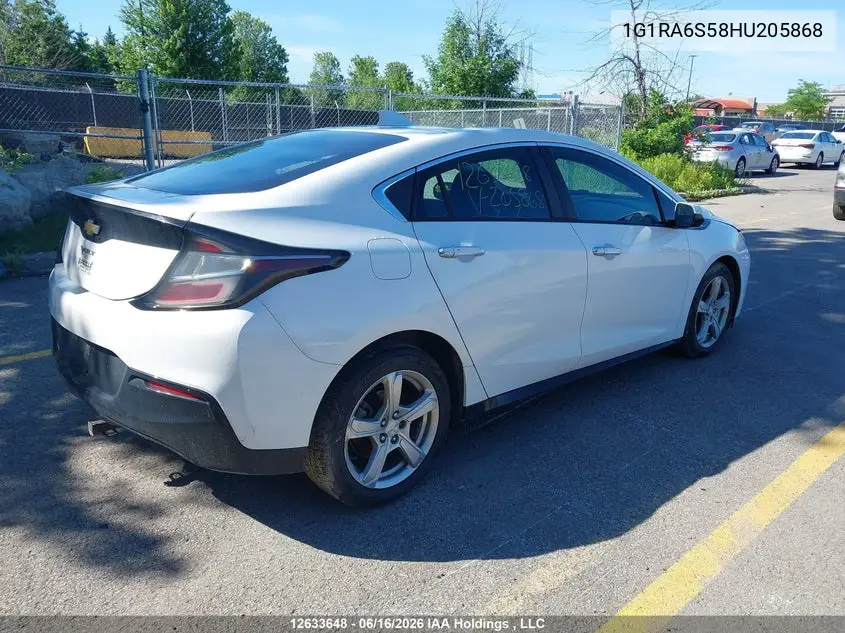 2017 Chevrolet Volt Lt VIN: 1G1RA6S58HU205868 Lot: 12633648X