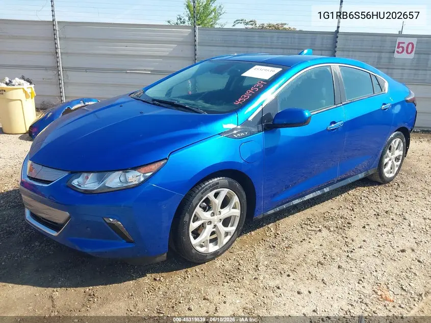 2017 Chevrolet Volt Premier VIN: 1G1RB6S56HU202657 Lot: 45319539