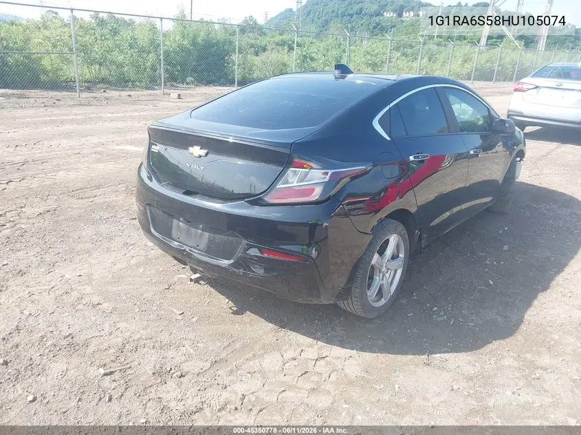 2017 Chevrolet Volt Lt VIN: 1G1RA6S58HU105074 Lot: 45350778
