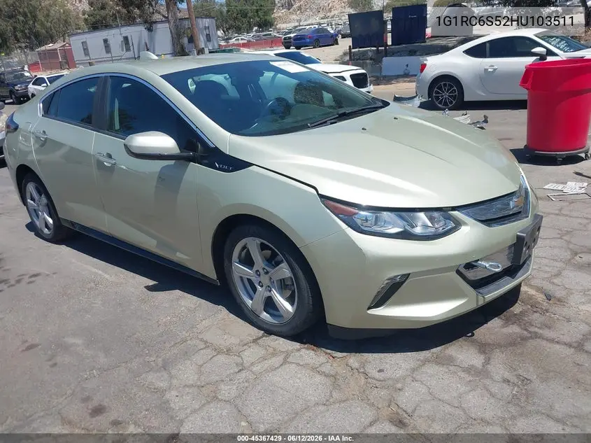 2017 Chevrolet Volt Lt VIN: 1G1RC6S52HU103511 Lot: 45367429