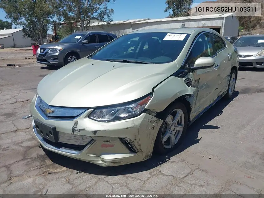 2017 Chevrolet Volt Lt VIN: 1G1RC6S52HU103511 Lot: 45367429