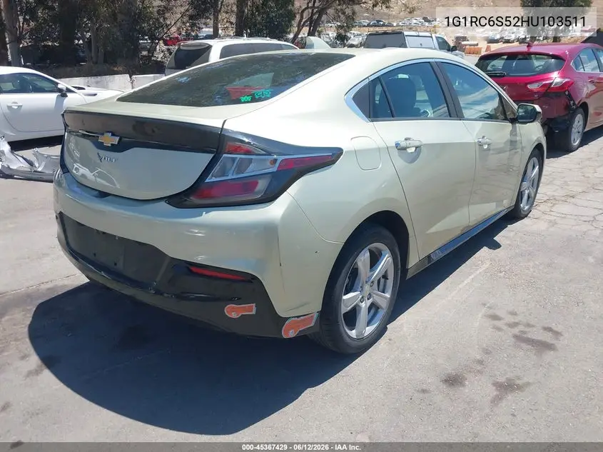 2017 Chevrolet Volt Lt VIN: 1G1RC6S52HU103511 Lot: 45367429