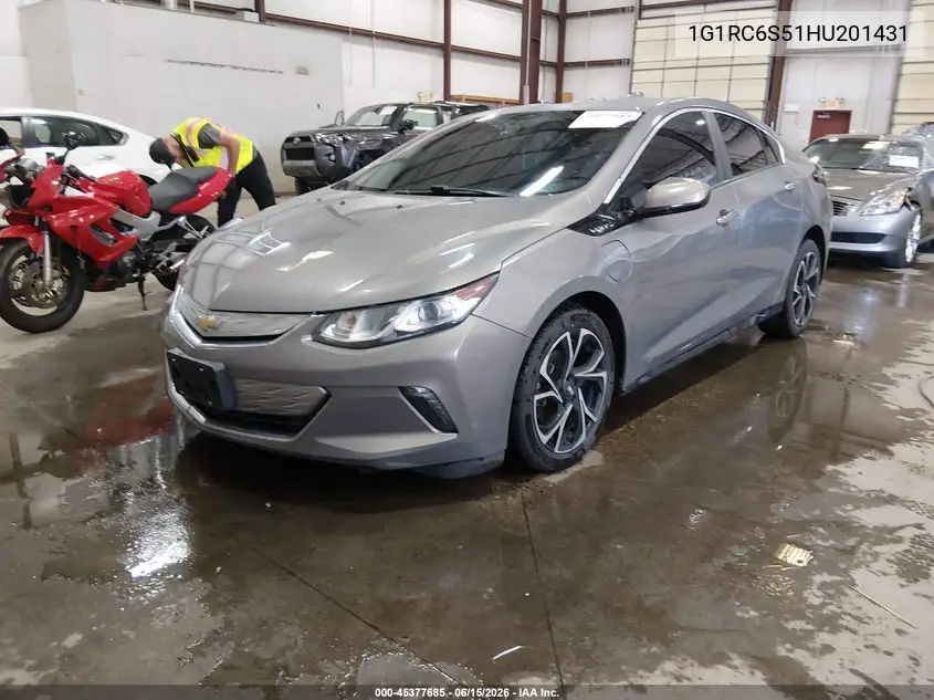 2017 Chevrolet Volt Lt VIN: 1G1RC6S51HU201431 Lot: 45377685